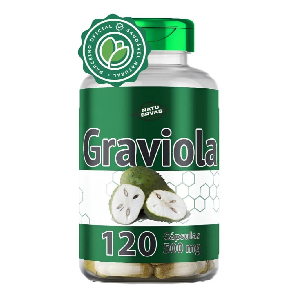 Graviola -  natuervas - 120 cápsulas 500 mg por pote