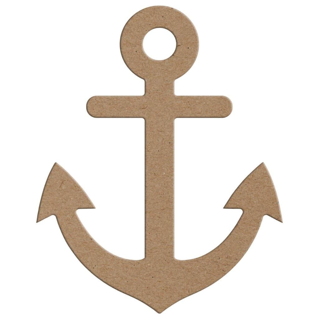 Aplique de Parede Âncora 50x40cm MDF - Tema Marinheiro e Fundo do Mar