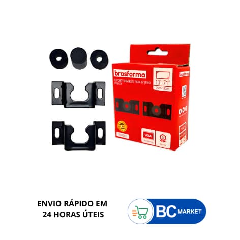 Suporte Para Tv Fixo Universal 10 A 71 - Brasforma - PRETO