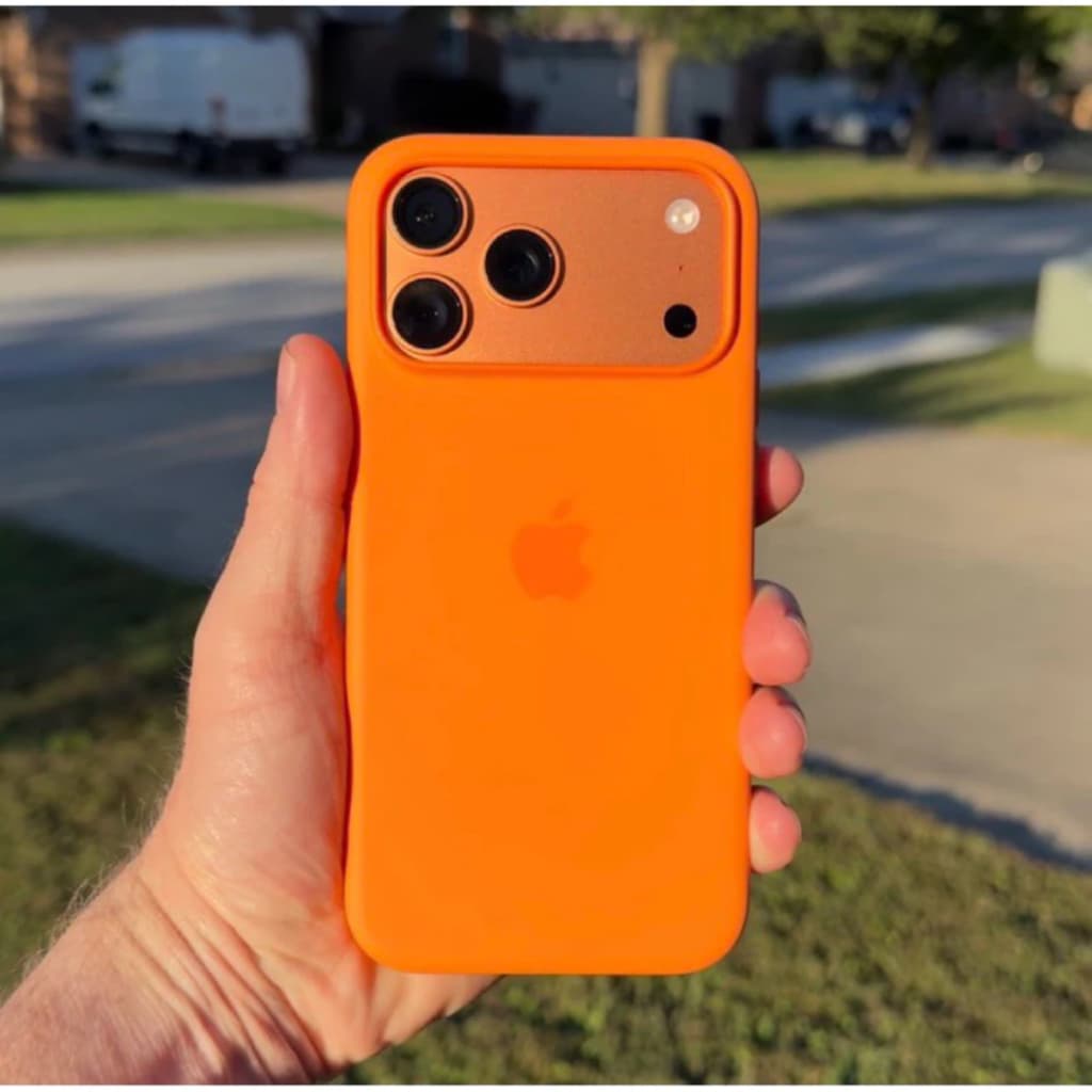Capa De Silicone LARANJA Premium Compatível IPhone 17 PRO 17 PRO MAX