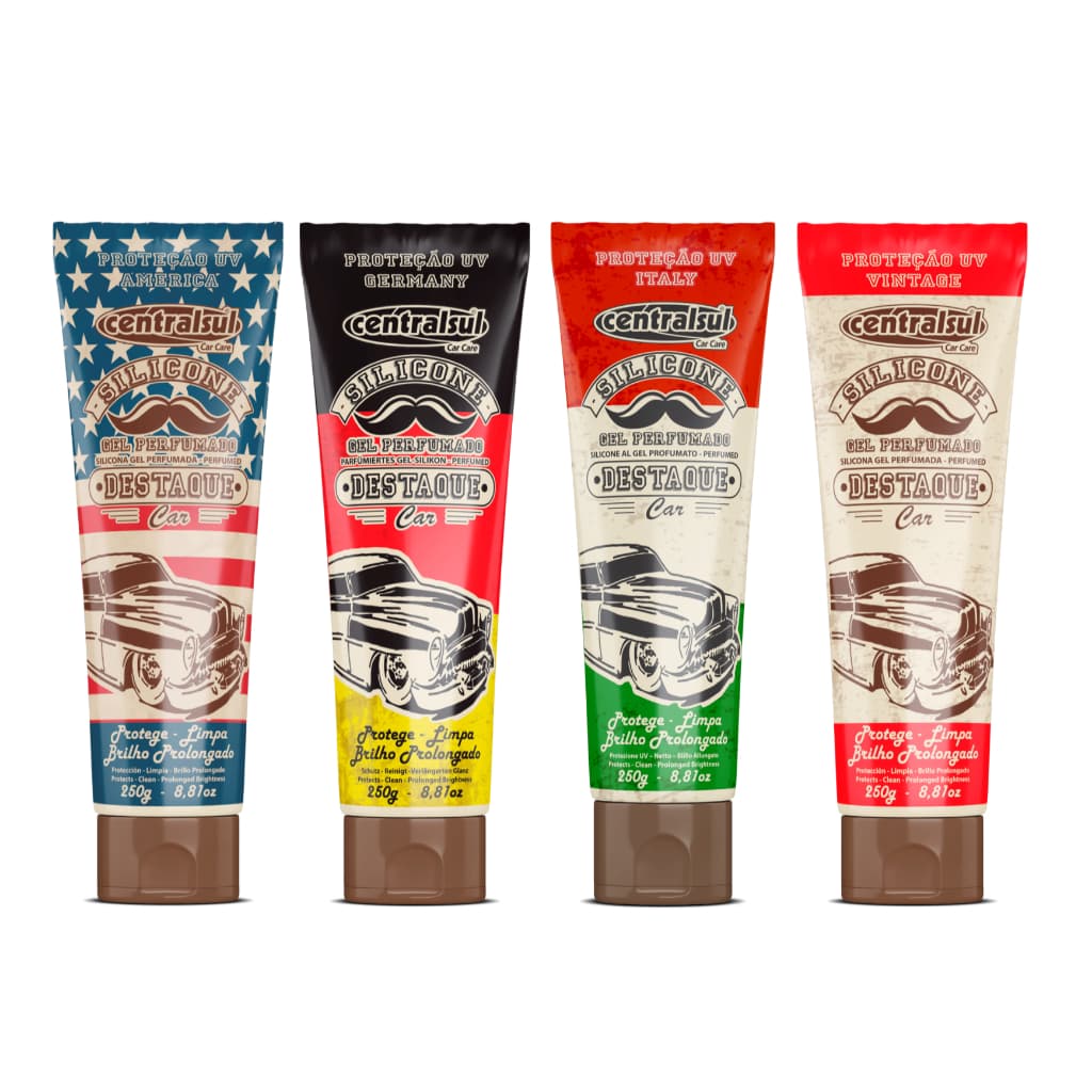 Centralsul Silicone Gel Men Perfumado Car Proteção UV 250g