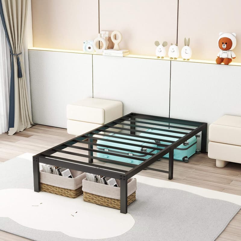 Estrado De Metal Para Cama De solteiro/Casal Fácil De Instalar e Dobrável Com Suportes De Ripas De Aço O17
