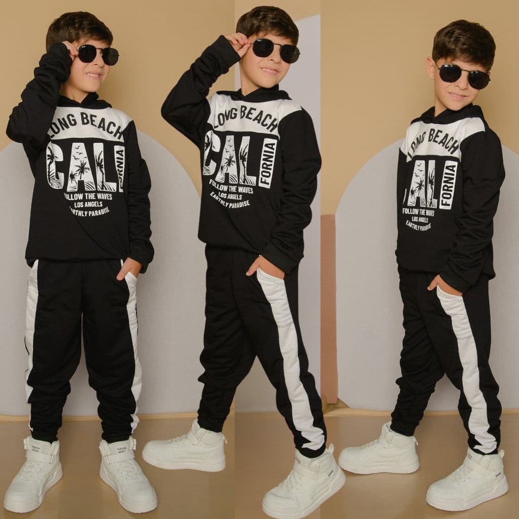 Conjunto Infantil De Menino Inverno Lançamento Moletinho Blusa + Calça Veste Do 2 Ao 12 Anos