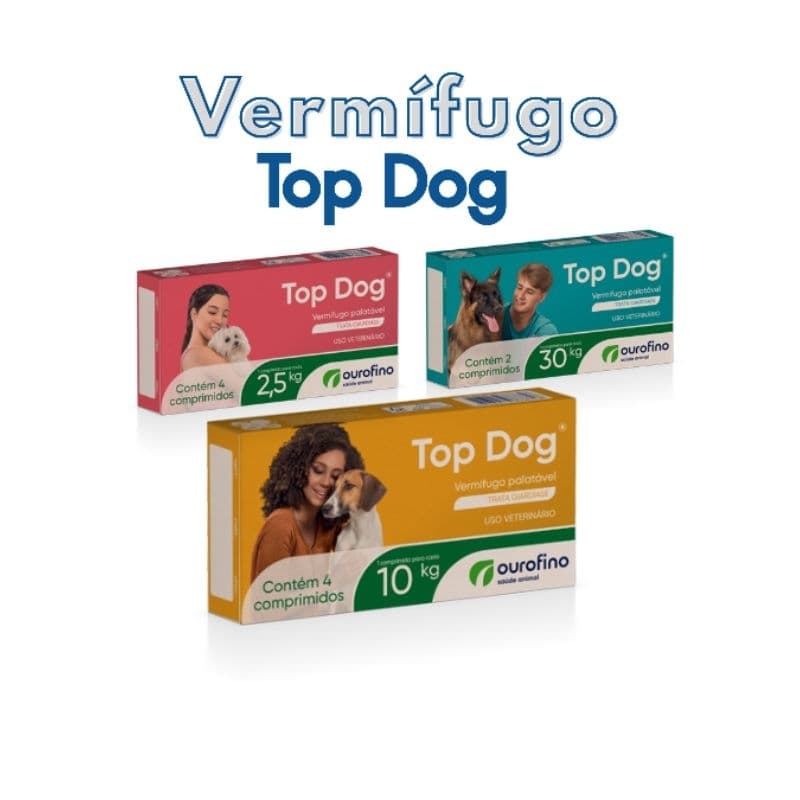 Top Dog - Vermífugo para Cães Palatável - Trata Giardíase (Giárdia)