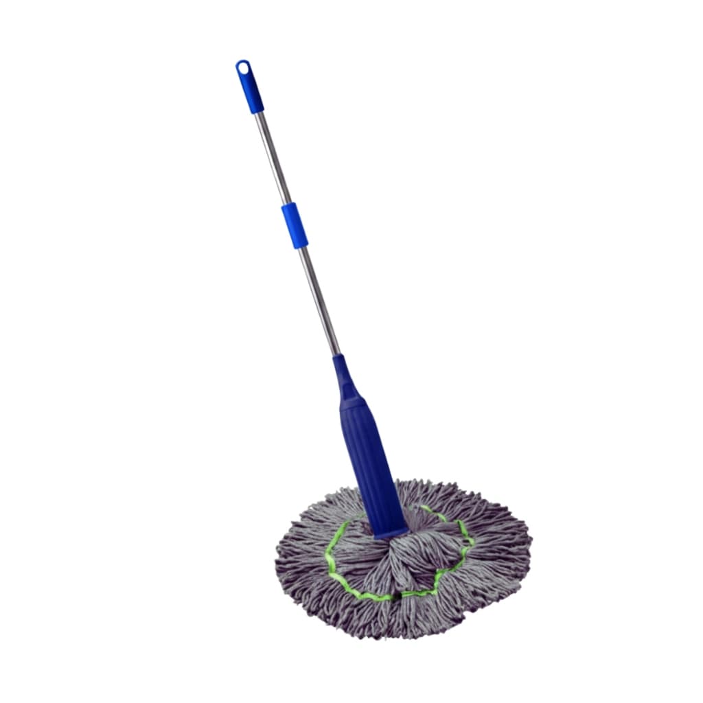 Mop de Limpeza Redondo Grande Fibras de Bambu Frestas e Cantos Aço Resistente