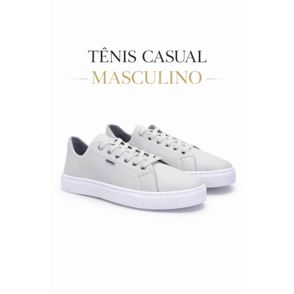 Tenis Sapatenis Casual Couro Ecologico