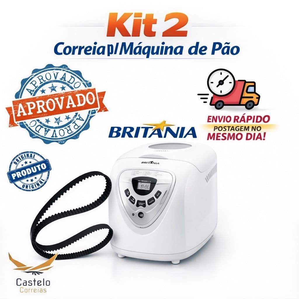 kit 2 -Correias para panificadora multipane