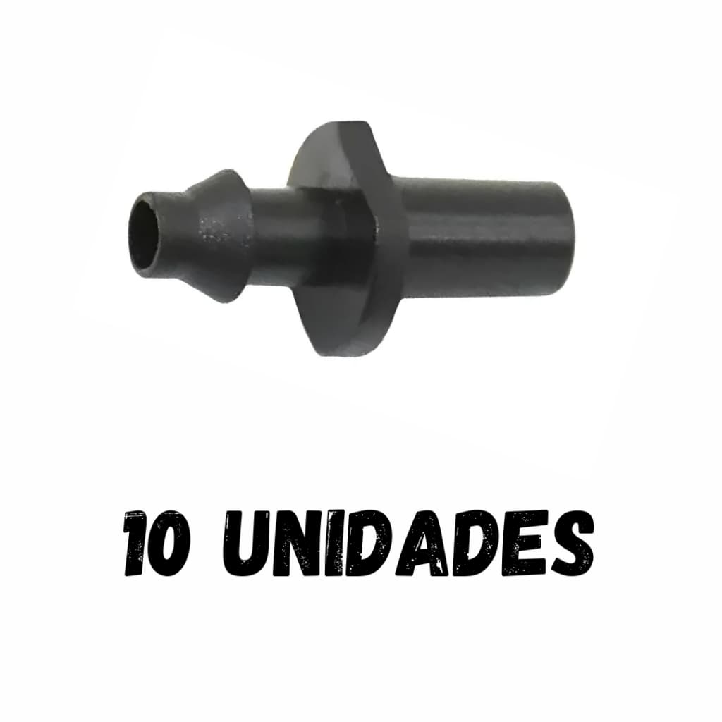 10 Un. Conector Base P/ Aspersores Irrigação 4mm X 7mm