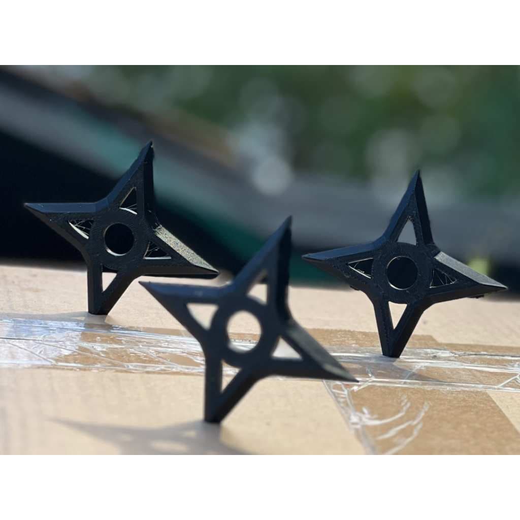 Kit 3 Shuriken Ninja Decorativa 10cm Estrela Ninja Cosplay Decoração Geek