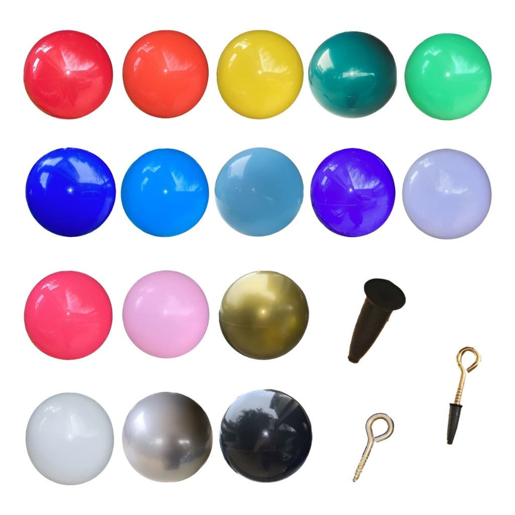 5 Bolas De Vinil Lisa 45Cm Para Decoração Festa + Pinos De Pendurar Bola De Vinil Lembrancinhas