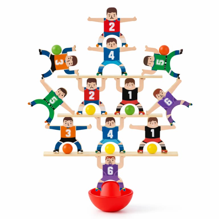 Bonecos Equilibristas Jogo de Equilíbrio Educativo Infantil Coordenação Motora Torre Maluca Para Crianças