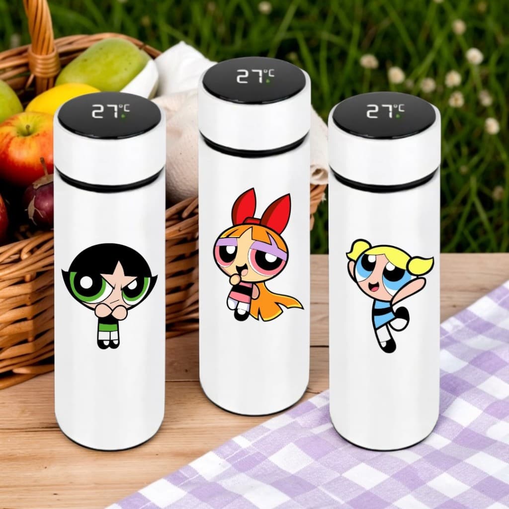 garrafas de água meninas super poderosas super atrativas para bebidas geladas com led
