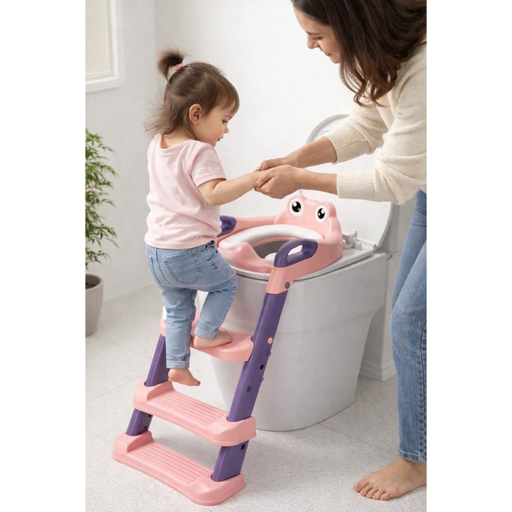 Assento Infantil Redutor Vaso Sanitário Banheiro Confortável Seguro Fácil Uso Higiênico Rosa