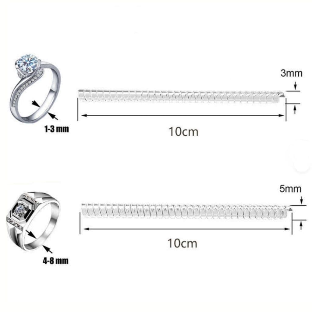 Ajustador Redutor de Anéis Silicone Invisível Universal Ajuste 10cm – Anel Folgado e Aliança