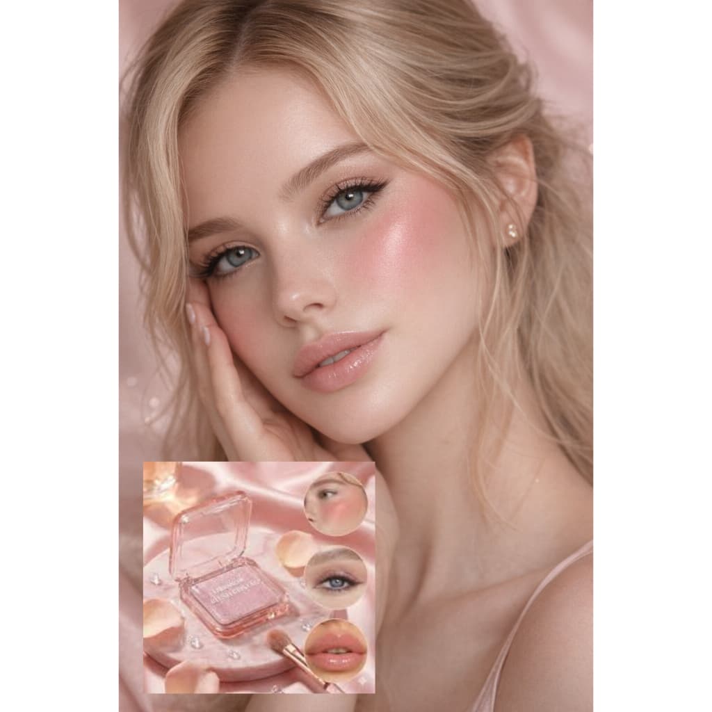 Blush Mágico Cristal 3x1 Pele Coradinha