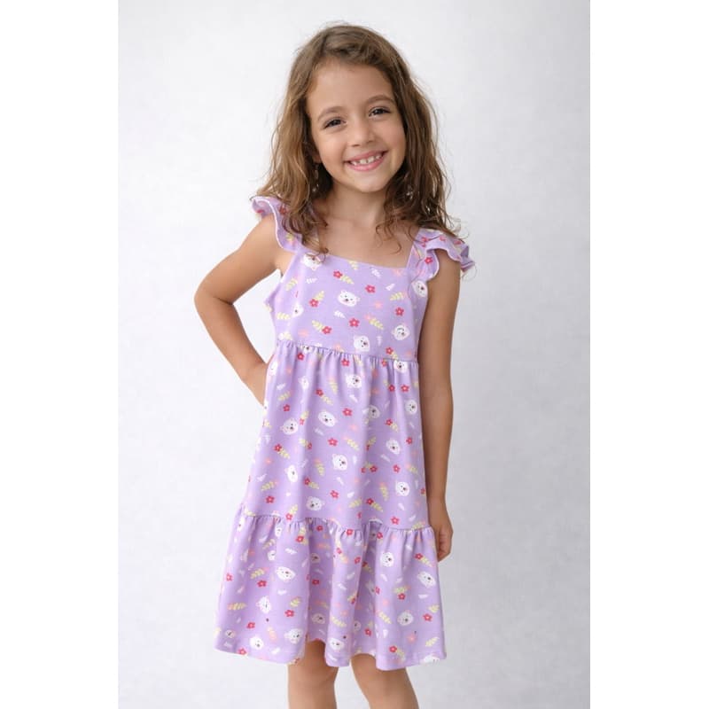 Vestido Infantil Menina Linho Tricoline Moda Infantil