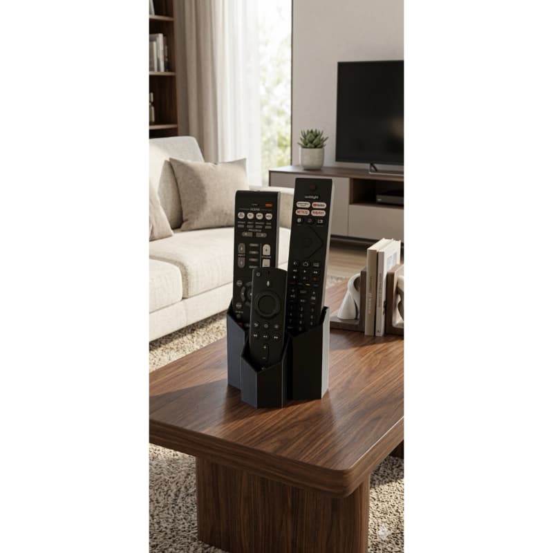 Suporte Porta Controle Remoto 3 divisões Organizador Moderno, Televisão, Ar condicionado