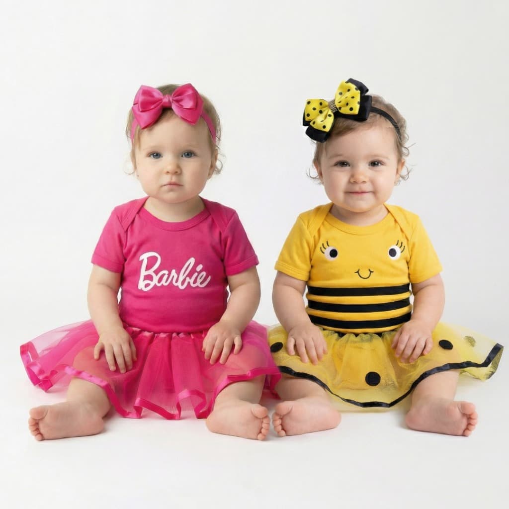 Kit C/2 Body Bebê Menina Infantil Mesversario Recém Nascido Temático Envio Rápido Barato Promoção