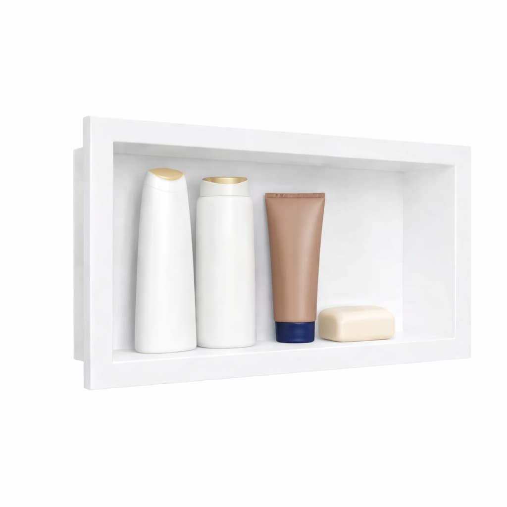 Nicho de Parede para Banheiro PVC Organizador Embutido no Box