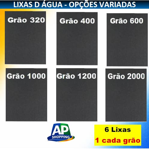 Lixa D’Água Profissional Folha Grão 320 400 600 1000 1200 2000 Polimento Automotivo