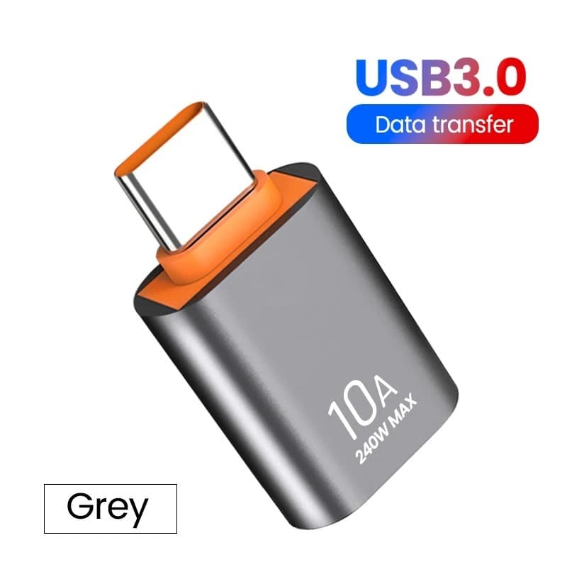 OTG USB 3.0 para Tipo C Adaptador, USB fêmea para Tipo C Masculino, carregamento rápido, Adaptador para Xiaomi, Samsung,