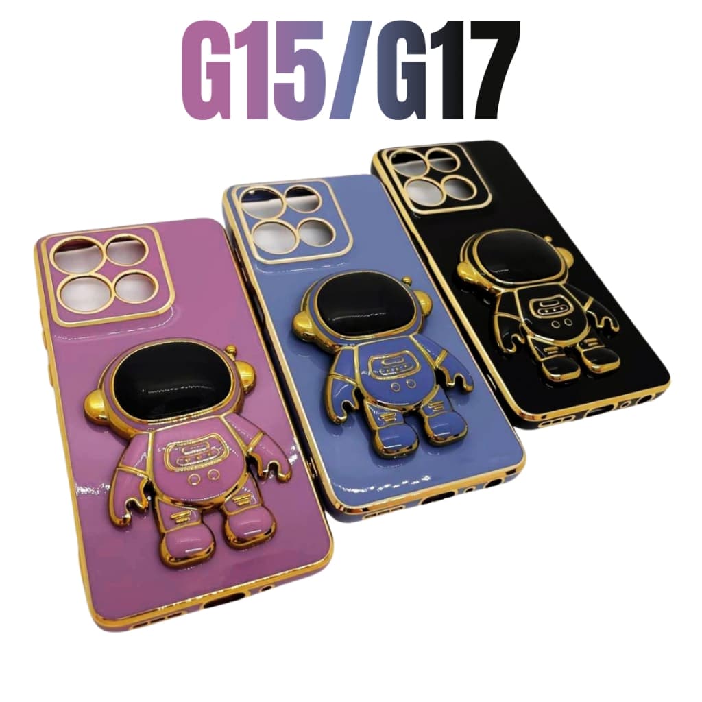 Capa Capinha de celular compatível com Moto G15 e G17 Astronauta