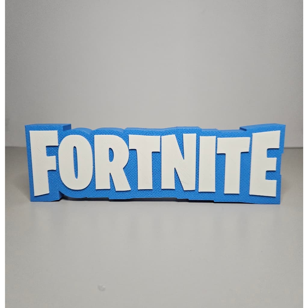 Letreiro Fortnite  3D Decorativo | Logo Game para Setup Gamer Quarto Geek