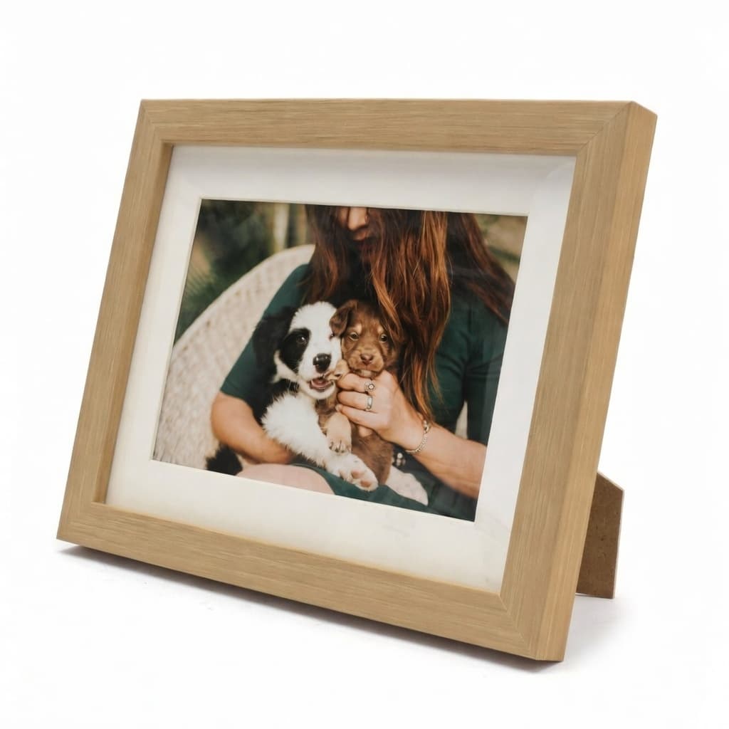 Porta Retrato 10x15 MDF Estilo Madeira Clara Paspatur - Quadro Moldura para Fotos