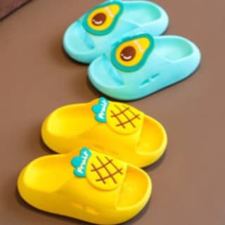 Chinelo Papete Slide Infantil Nuvem Frutinhas - Slide Papete Bebê Frutas -Criança Frutinhas Promoção