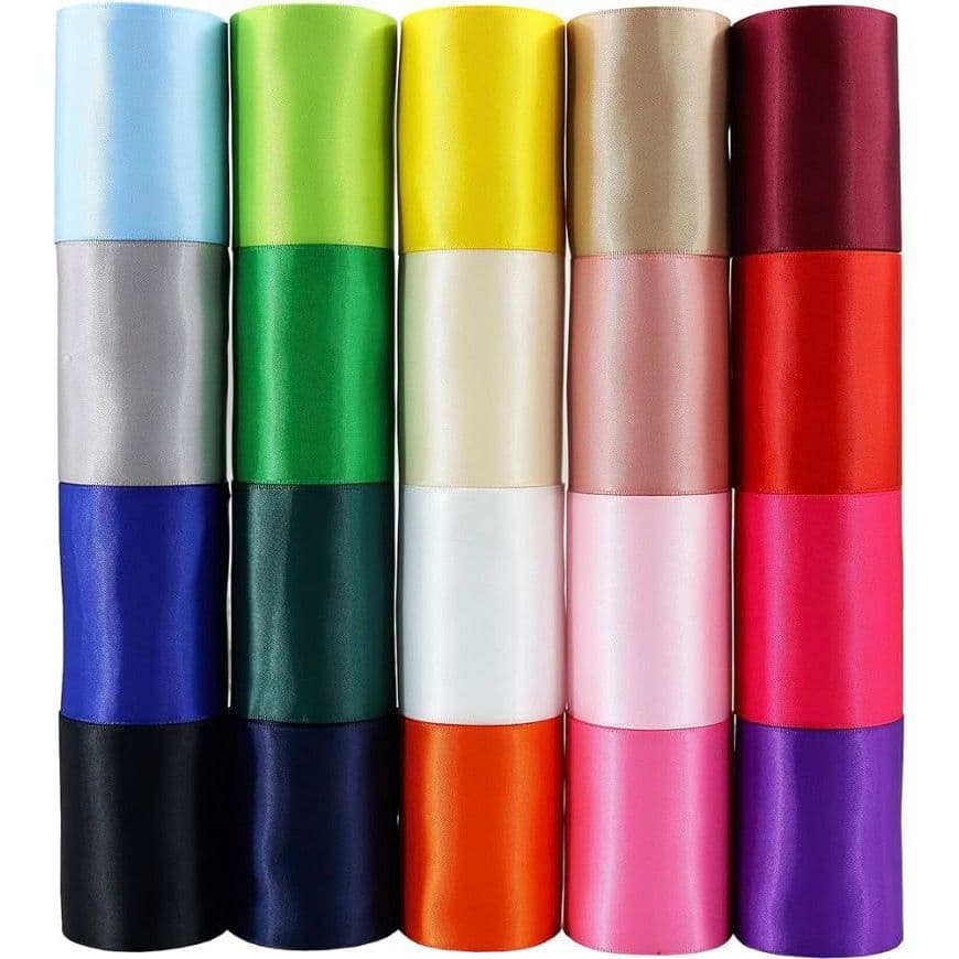Fita de Cetim (Peça com 10 mts x 50 mm largura ) 100% Poliester . Fita Utilizada na confecção.