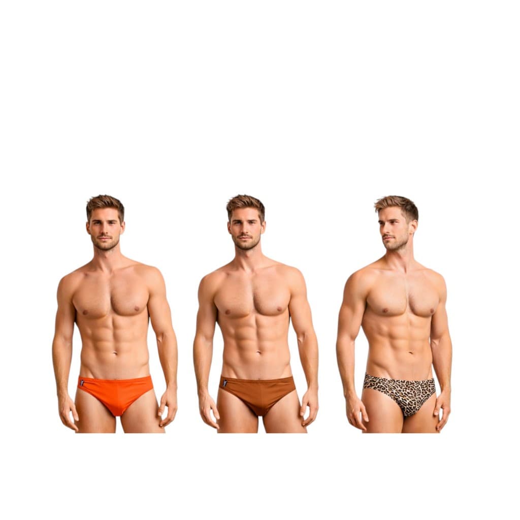 Kit 3 Sungas Slim Masculinas 6cm Lateral Moda Praia - Diandrher