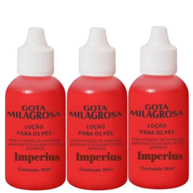 kit 3 gotas milagrosas para os pés combate rachaduras & ressecamento 30 ml cada
