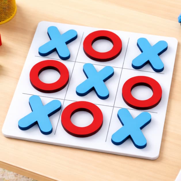 Jogo da Velha Tabuleiro 9x9 MDF Brinquedo Educativo Infantil