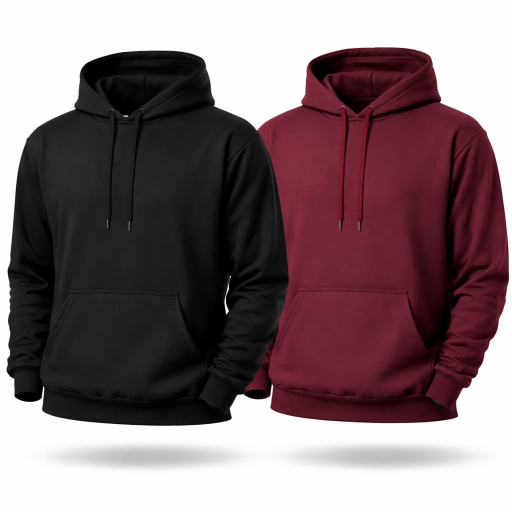 Kit 2 Moletom Canguru Capuz Flanelado Blusa Frio Masculina Bolso Canguru Respirável Inverno Casual
