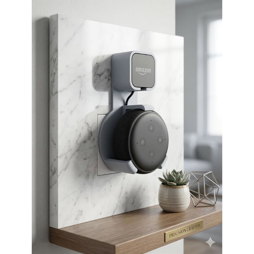 Suporte De Tomada Para Alexa Echo Dot 3 Sem Furos na Parede