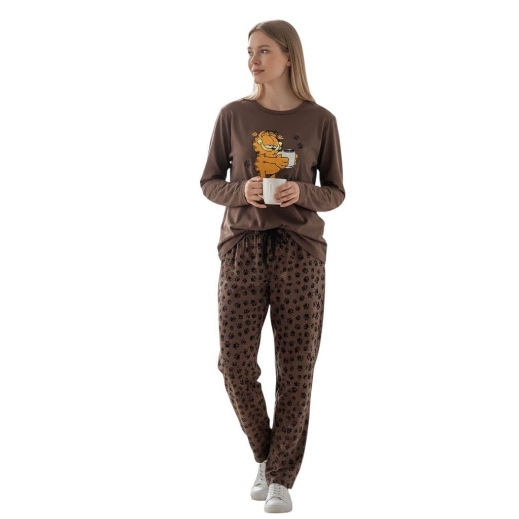 PIJAMA INVERNO FEMININO MANGA LONGA CALÇA ADULTO PERSONAGEM