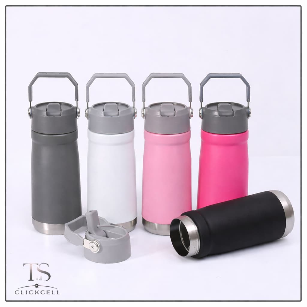 Garrafa Térmica Flip Straw 650ml Inox com Canudo – Mantém Gelado por Horas (A45)
