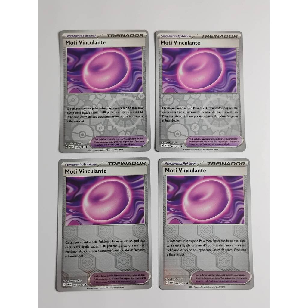 Kit 4 Moti Vinculante 095/131 Reverse Foil NM Evoluções Prismáticas (2025) Pokémon Estampas Ilustradas TCG Trading Card
