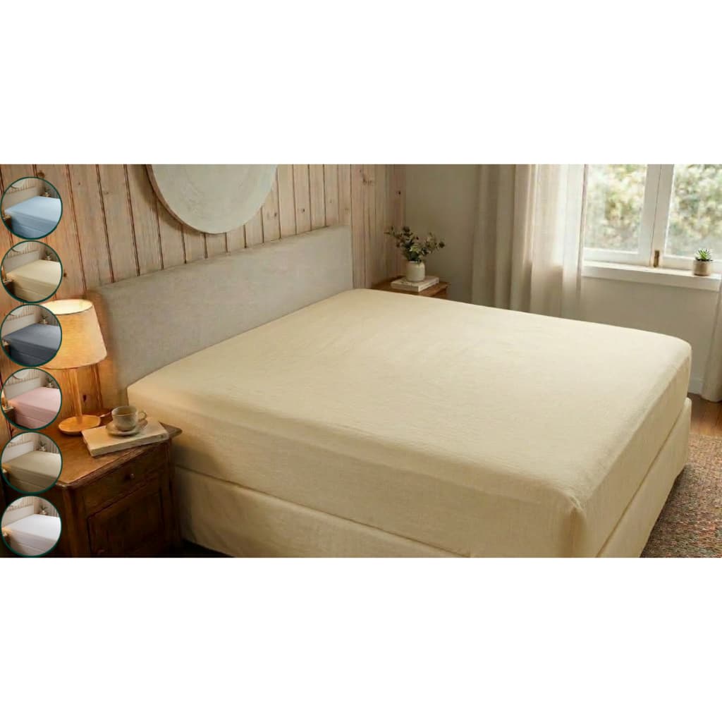 Lençol Percal Premium Algodão com Elástico Cama Solteiro Casal Queen King Macio e Resistente