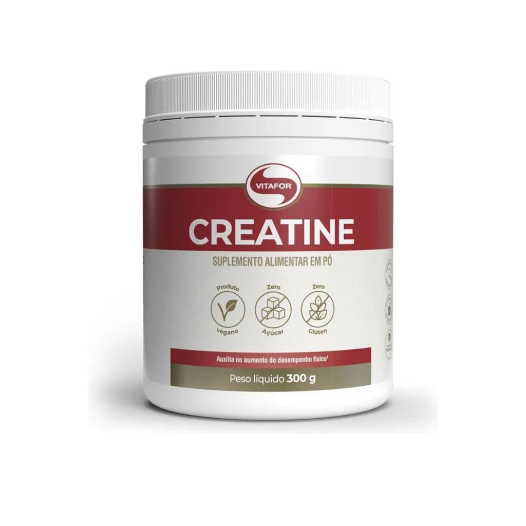 Creatina Monohidratada 300g Vitafor para Aumento de Performance Muscular