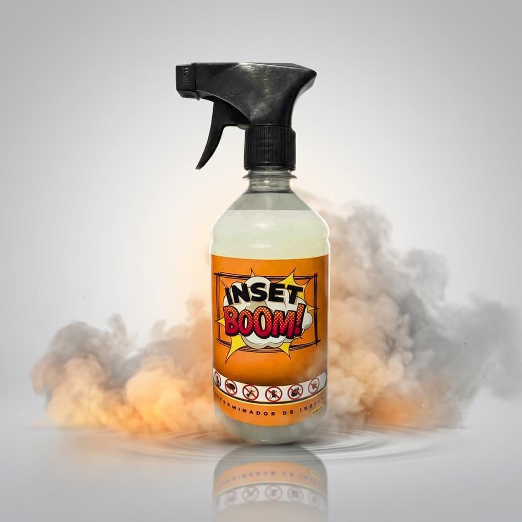 InsetBoom Inseticida 500ml Mata Barata Francesinha, Formiga e Percevejo de Cama | Com ou Sem Borrifador