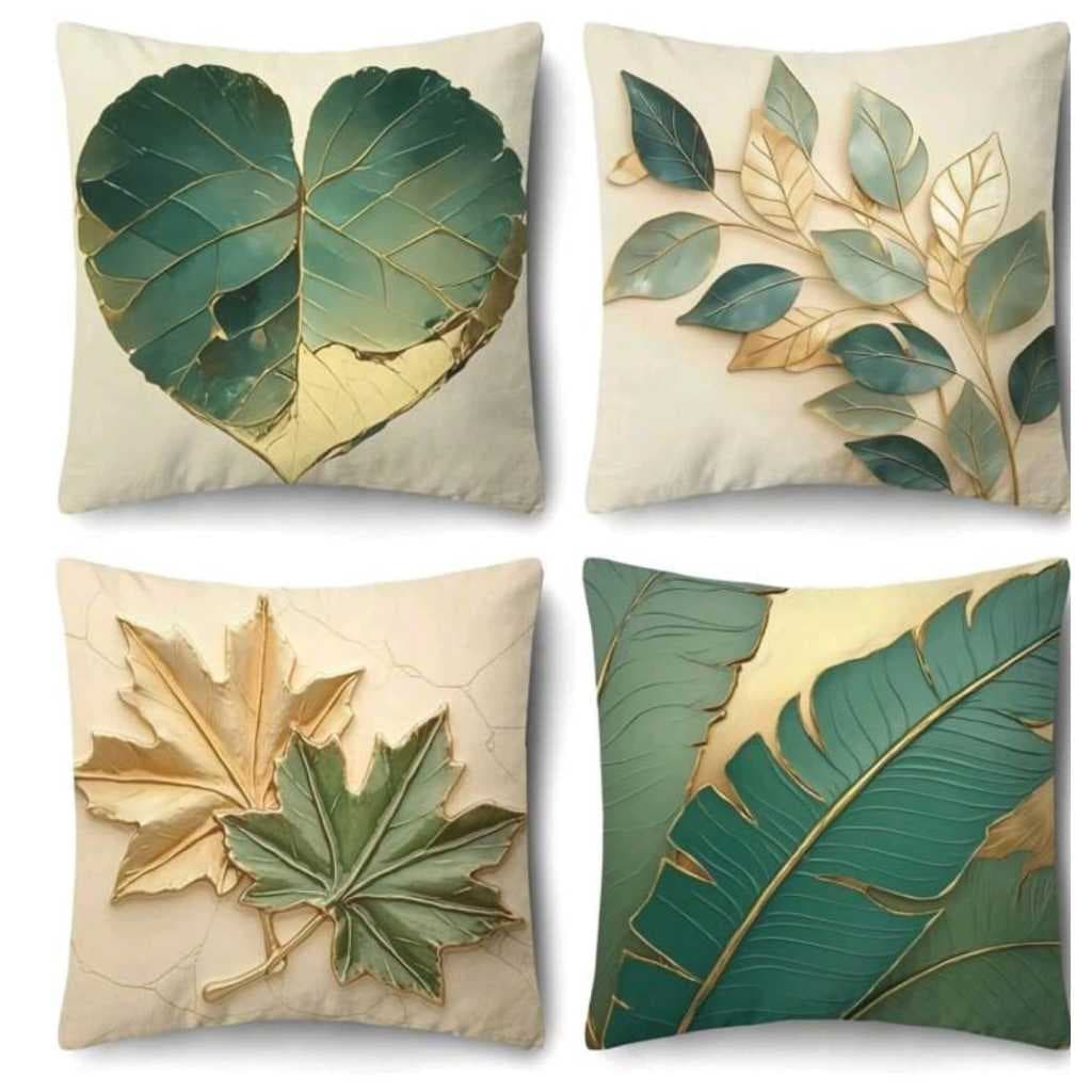 Kit 4 Capas Almofadas 45x45 Estampa floral Exclusiva Efeito 3d sala quarto poltrona