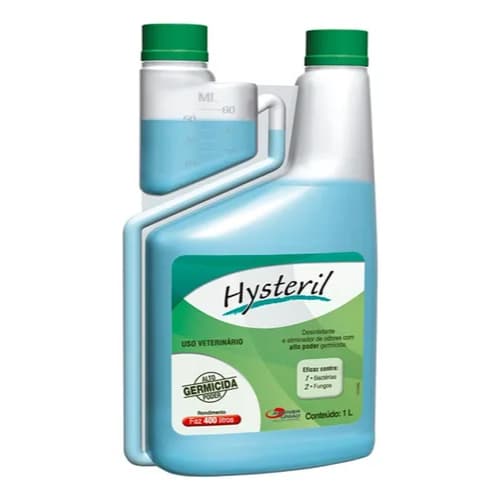 Desinfetante Hysteril 1L - Viricida, Bactericida, Fungicida e Eliminador de Odores