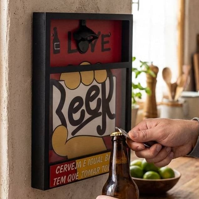 Abridor de Garrafas e Latas Estilo Boteco Decorativo