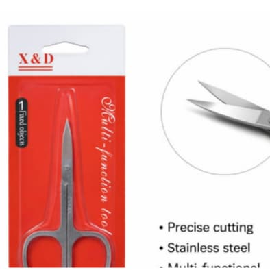 Kit 2 Tesouras Prata Afiadas Inox Resistentes Uso Geral