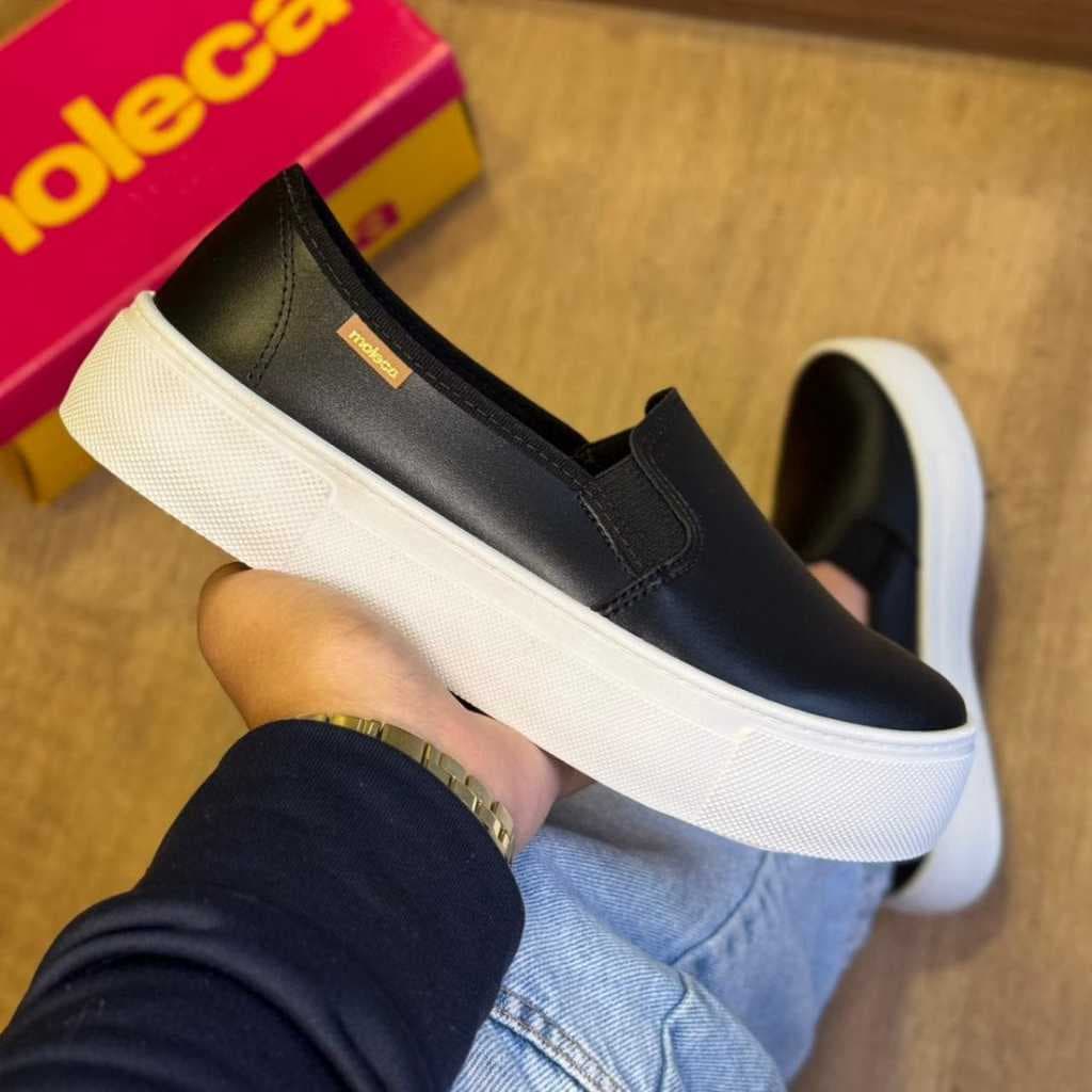 Tênis Moleca Slip On Feminino Plataforma Solado Alto Flat Form 5658.530