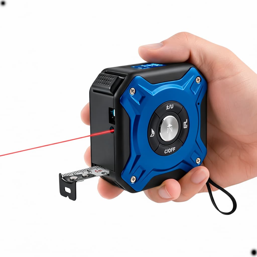 Trena Laser Digital Multifuncional Alcance 50m Carga Rápida Bivolt Distancia Área Volume Azul