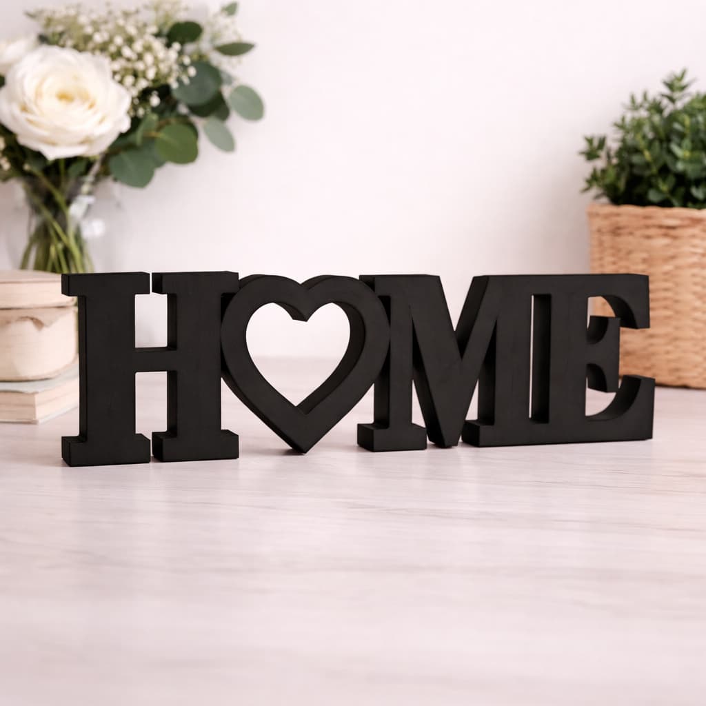 Placa Letreiro Home - Decoração Minimalista Moderna Sala