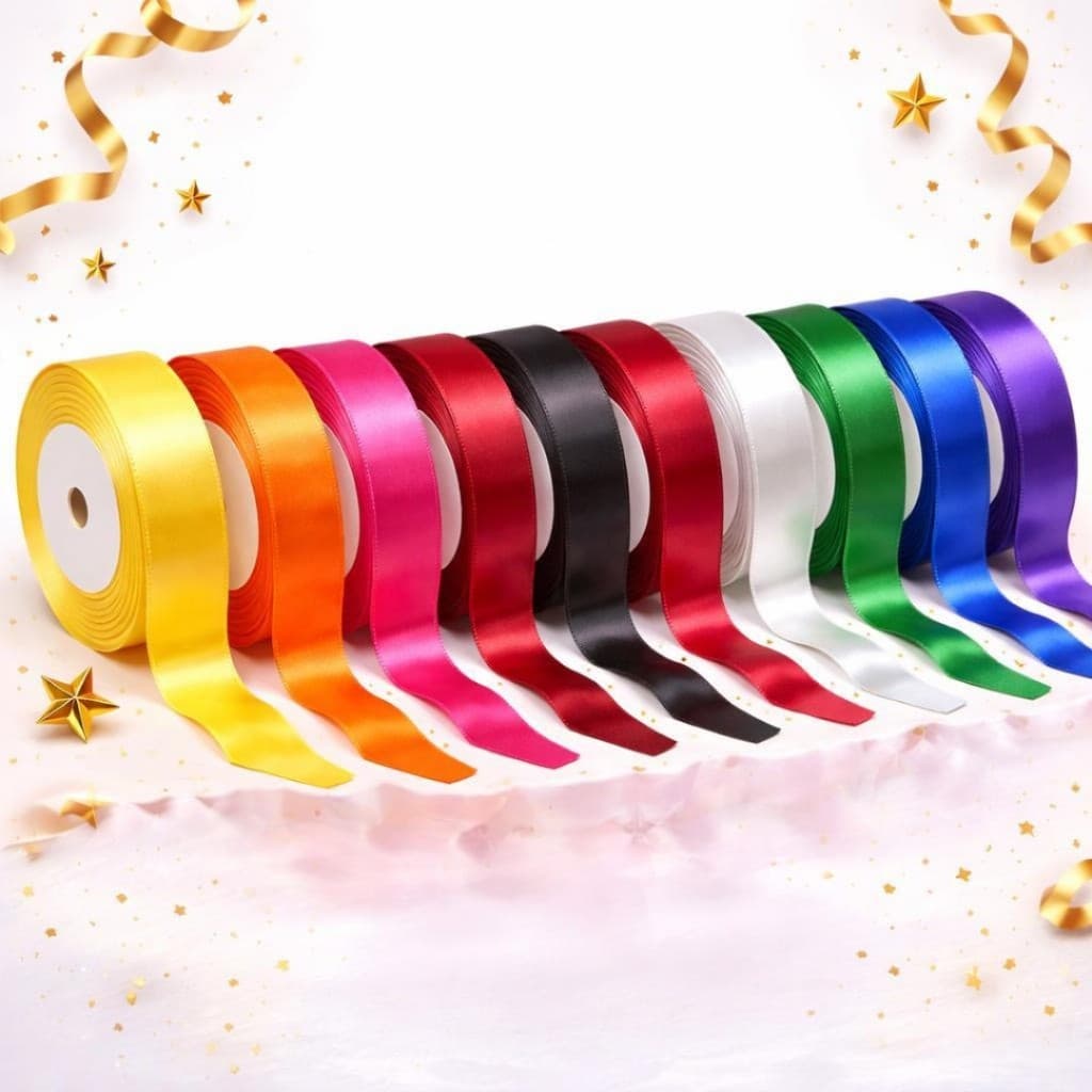 Fita Cetim Nº 9  38mm  Cores Vibrantes e Brilho Premium  11m, 23m  para Laços e Artesanato