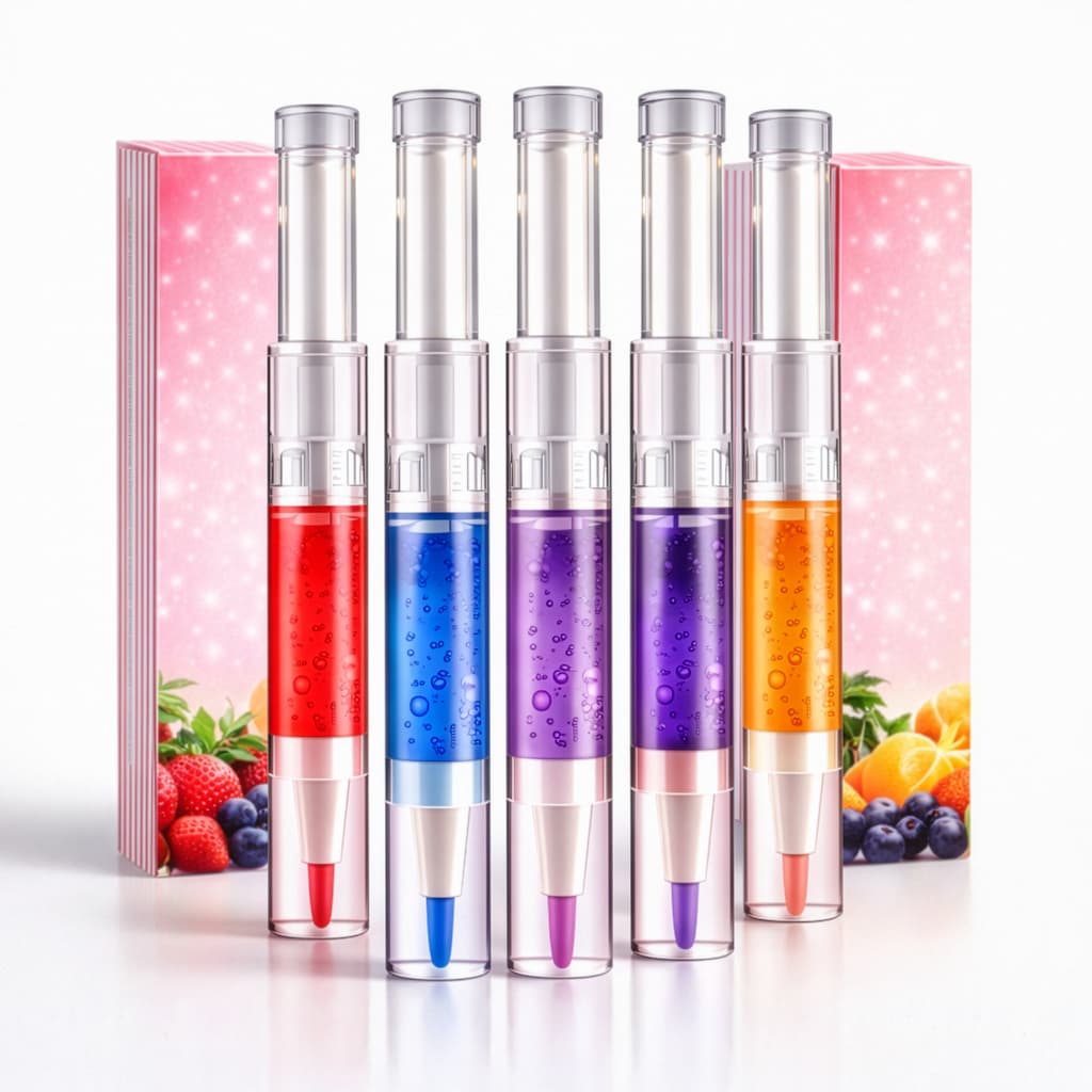 Kit Caneta Hidratante Cutículas Fortalecedora Óleo Aromas Suave Hidratação Nutrição Unhas Amolecedor